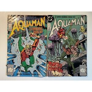 Aquaman #2 Striking Back & #3 Mera's Revenge (1989) DC Comics • Giffen, Fleming